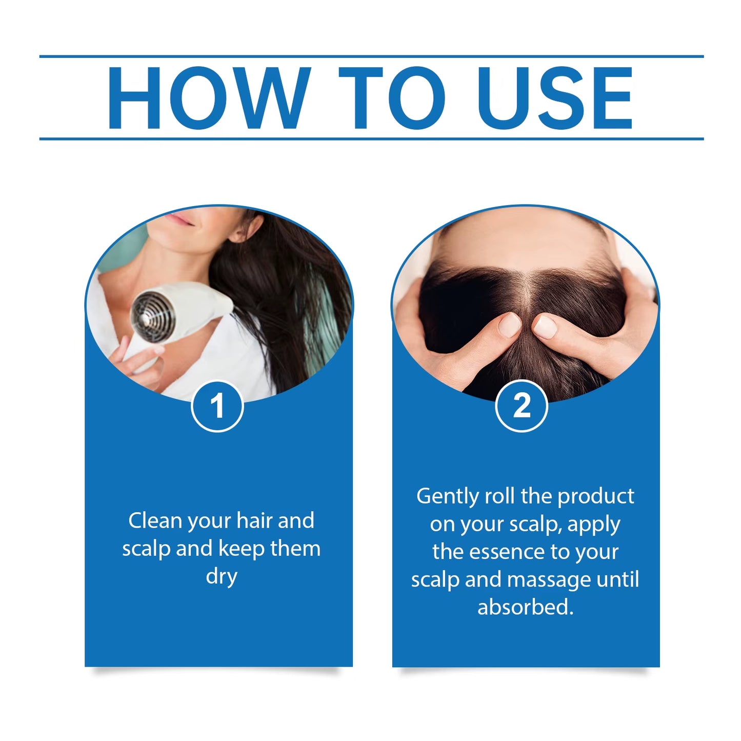 Hair Care Serum Roll-On Prevent Hair Loss Baldness Scalp Massage Repair Dry Damaged Hair 3% Rosemary Nourishing Hair Essence